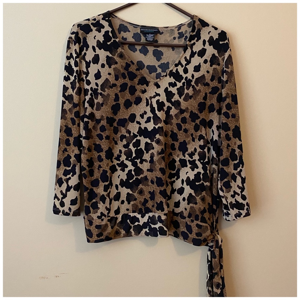 Cheetah print skirt and top set